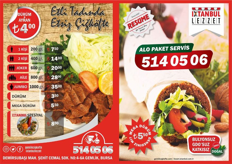 Resume Çiğ Köfte Gemlik`te Açıldı